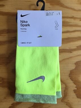 Nike Spark Running Dri-Fit Cushioned Crew Socks Reflective Youth Adult Unisex